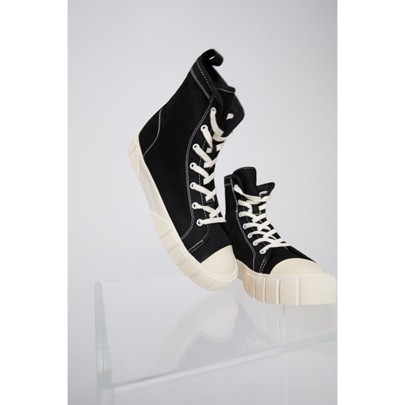 ZARA Canvas High-Top Trainers - Picture 6 of 13